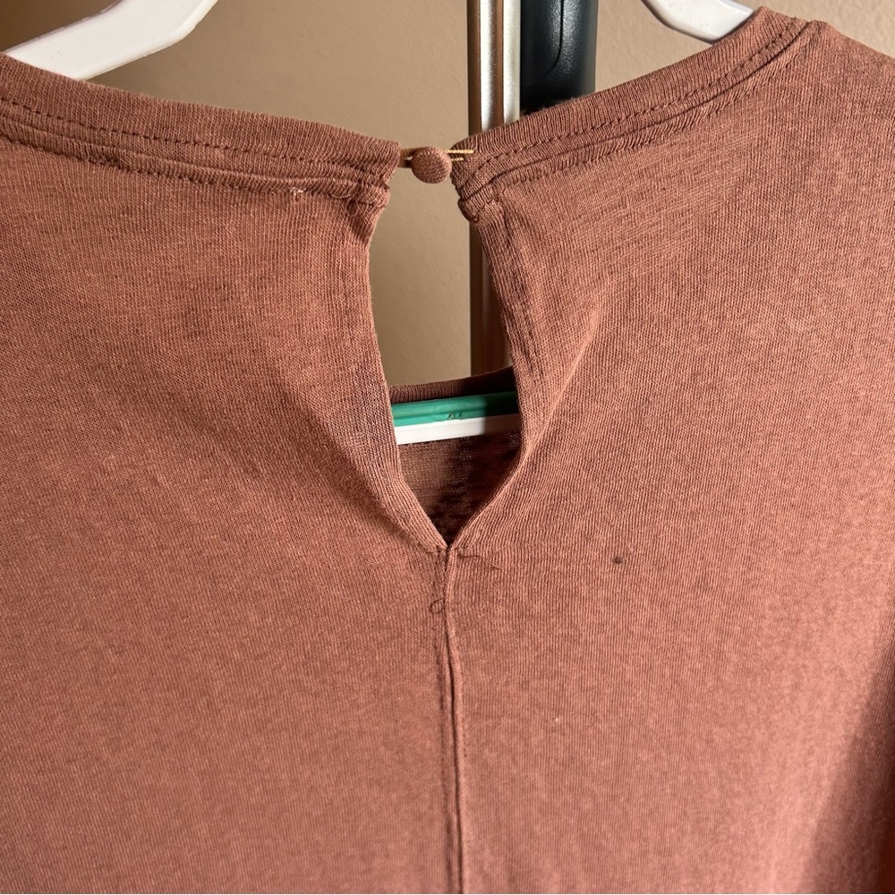 Easyl Los Angeles Mauve Puff Sleeve Tiered Midi Dress Women's Size‎ M - Picture 5 of 5